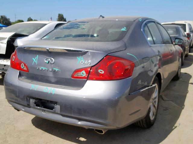 JN1CV6AP9FM503219 - 2015 INFINITI Q40 GRAY photo 4