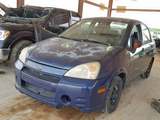 JS2RA41S725101933 - 2002 SUZUKI AERIO S BLUE photo 2