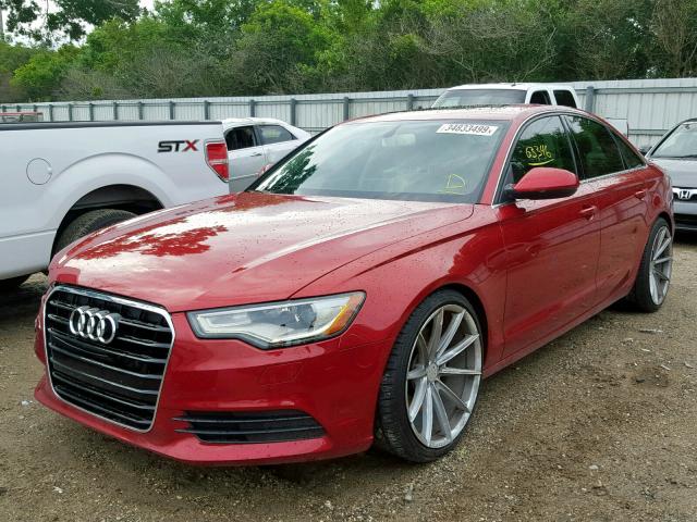 WAUCFAFCXEN129454 - 2014 AUDI A6 PREMIUM RED photo 2