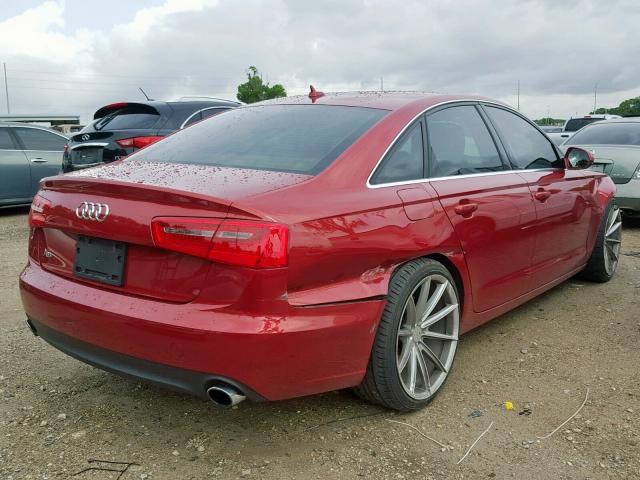 WAUCFAFCXEN129454 - 2014 AUDI A6 PREMIUM RED photo 4