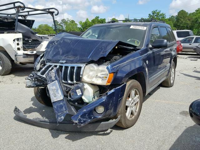 1J4HR48N75C711467 - 2005 JEEP GRAND CHER BLUE photo 2