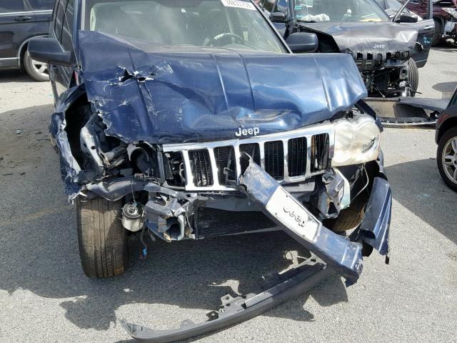 1J4HR48N75C711467 - 2005 JEEP GRAND CHER BLUE photo 9