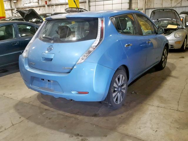 1N4AZ0CP1DC413431 - 2013 NISSAN LEAF S BLUE photo 4