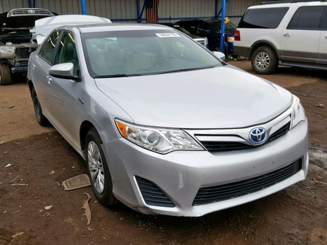 4T1BD1FK9CU052506 - 2012 TOYOTA CAMRY HYBR SILVER photo 1