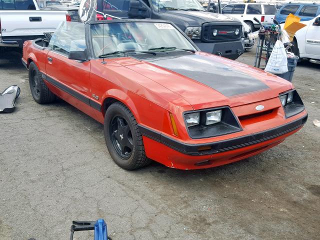 1FABP27M2FF145951 - 1985 FORD MUSTANG LX RED photo 1