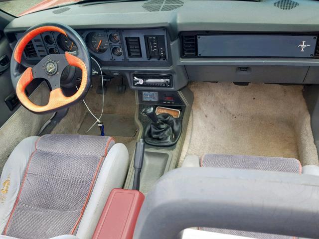 1FABP27M2FF145951 - 1985 FORD MUSTANG LX RED photo 9