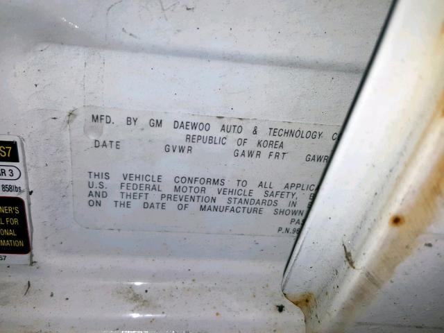 KL1TD52635B455217 - 2005 CHEVROLET AVEO BASE თეთრი ფოტო 10