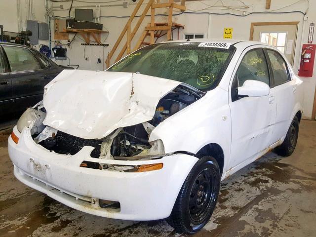 KL1TD52635B455217 - 2005 CHEVROLET AVEO BASE თეთრი ფოტო 2