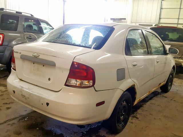 KL1TD52635B455217 - 2005 CHEVROLET AVEO BASE თეთრი ფოტო 4