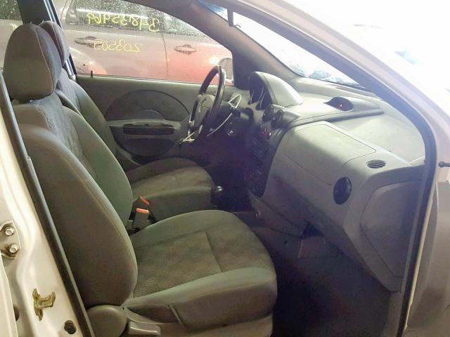 KL1TD52635B455217 - 2005 CHEVROLET AVEO BASE თეთრი ფოტო 5