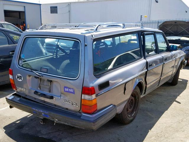 YV1AX8852K1819727 - 1989 VOLVO 245 DL GRAY photo 4