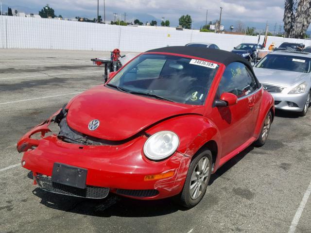 3VWRG31Y69M401195 - 2009 VOLKSWAGEN NEW BEETLE წითელი ფოტო 2
