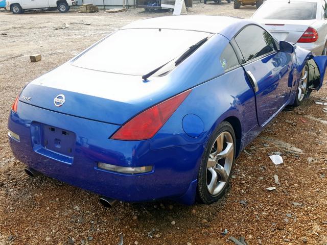 JN1AZ34E65M651105 - 2005 NISSAN 350Z COUPE BLUE photo 4