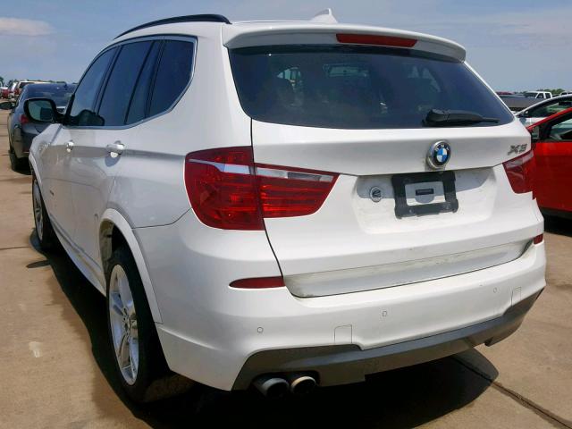 5UXWX7C58E0E82117 - 2014 BMW X3 XDRIVE3 WHITE photo 3