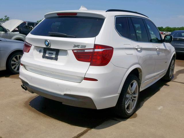 5UXWX7C58E0E82117 - 2014 BMW X3 XDRIVE3 WHITE photo 4