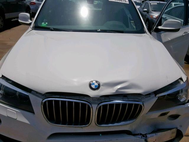 5UXWX7C58E0E82117 - 2014 BMW X3 XDRIVE3 WHITE photo 7