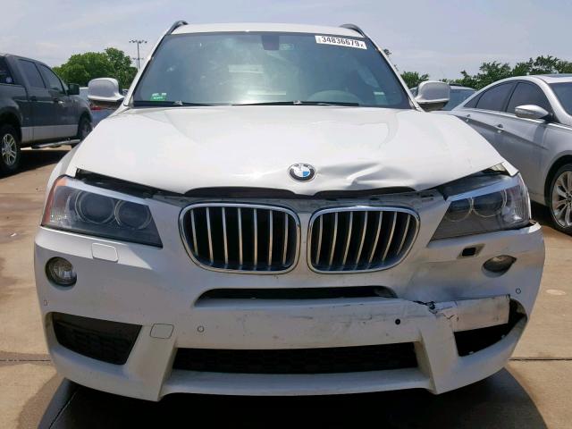 5UXWX7C58E0E82117 - 2014 BMW X3 XDRIVE3 WHITE photo 9