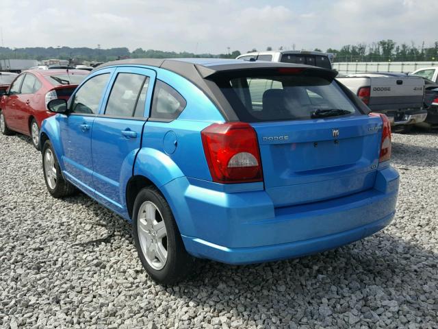 1B3HB48A79D108804 - 2009 DODGE CALIBER SX BLUE photo 3