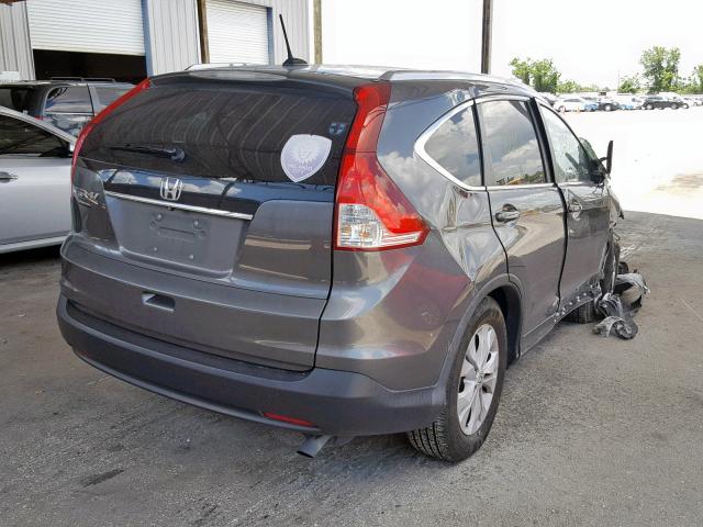 2HKRM3H77EH554273 - 2014 HONDA CR-V EXL GRAY photo 4