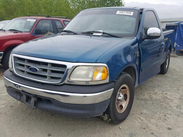 2FTRX17L51CA28704 - 2001 FORD F150 BLUE photo 2