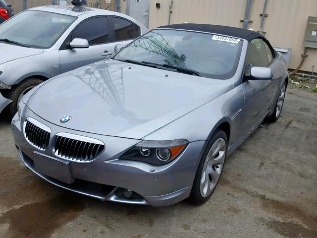 WBAEK13406CN77264 - 2006 BMW 650 I GRAY photo 2