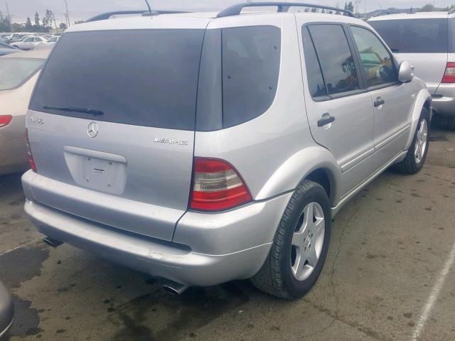 4JGAB74E3YA204290 - 2000 MERCEDES-BENZ ML 55 SILVER photo 4