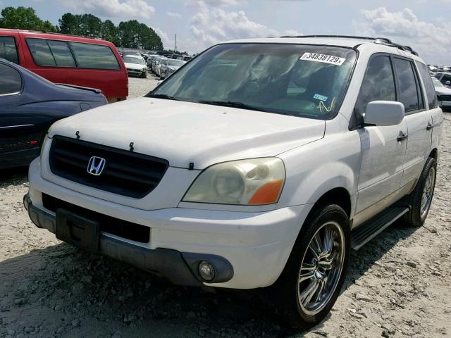 2HKYF18613H561038 - 2003 HONDA PILOT EXL WHITE photo 2