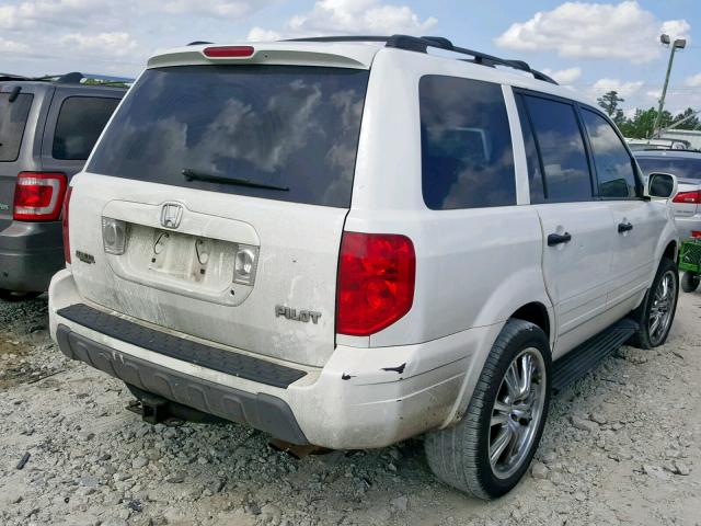 2HKYF18613H561038 - 2003 HONDA PILOT EXL WHITE photo 4