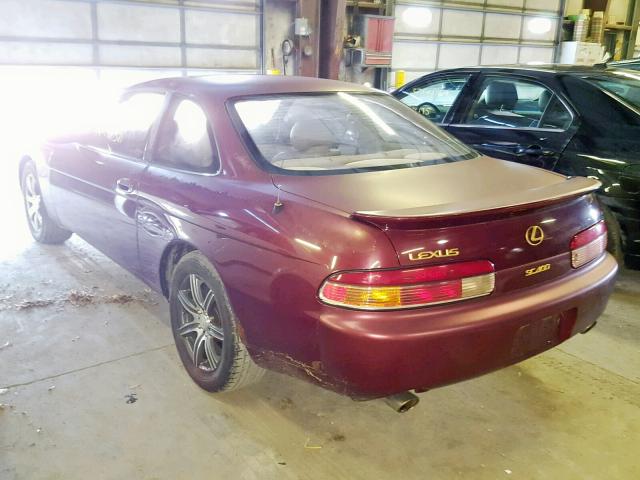 JT8CH32Y1T0050757 - 1996 LEXUS SC 400 MAROON photo 3