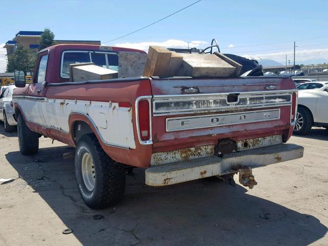 F14HRY01841 - 1977 FORD F-150 RED photo 3