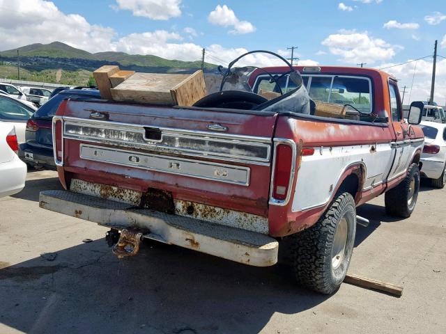 F14HRY01841 - 1977 FORD F-150 RED photo 4