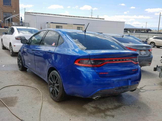 1C3CDFBH8DD209903 - 2013 DODGE DART SXT BLUE photo 3