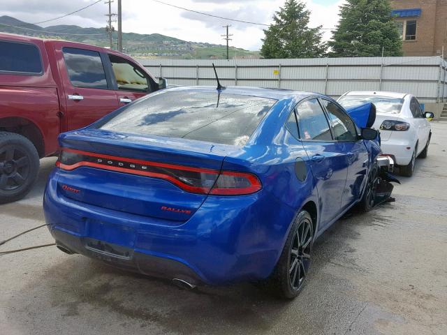 1C3CDFBH8DD209903 - 2013 DODGE DART SXT BLUE photo 4