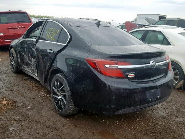 2G4GM5ER7E9170436 - 2014 BUICK REGAL PREM BLACK photo 3