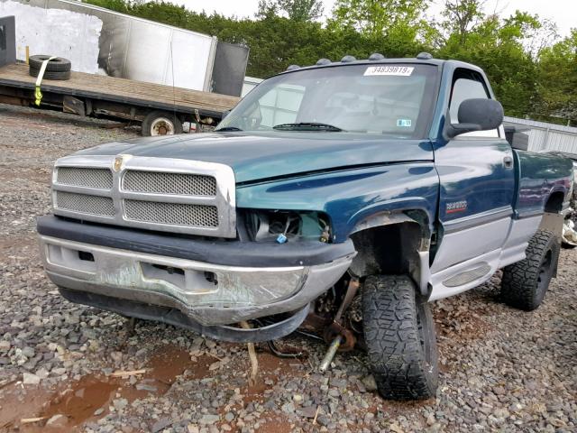 3B7KF2661XM550720 - 1999 DODGE RAM 2500 GREEN photo 2