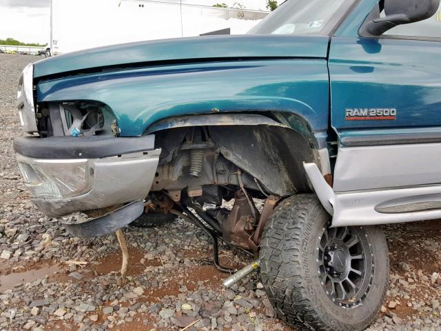 3B7KF2661XM550720 - 1999 DODGE RAM 2500 GREEN photo 9