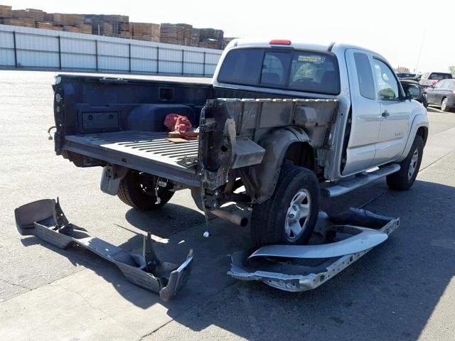 5TETX62N87Z322562 - 2007 TOYOTA TACOMA PRE SILVER photo 4