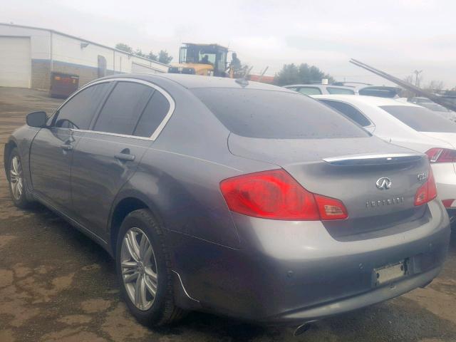 JN1CV6AR3AM457641 - 2010 INFINITI G37 GRAY photo 3