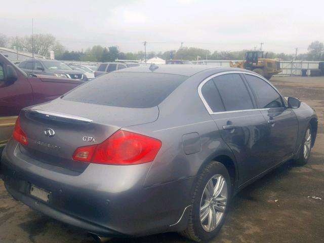 JN1CV6AR3AM457641 - 2010 INFINITI G37 GRAY photo 4