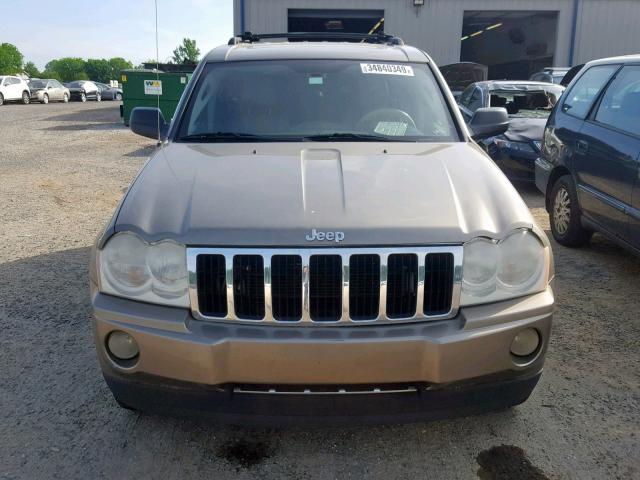 1J4HR58215C504732 - 2005 JEEP GRAND CHER GRAY photo 9