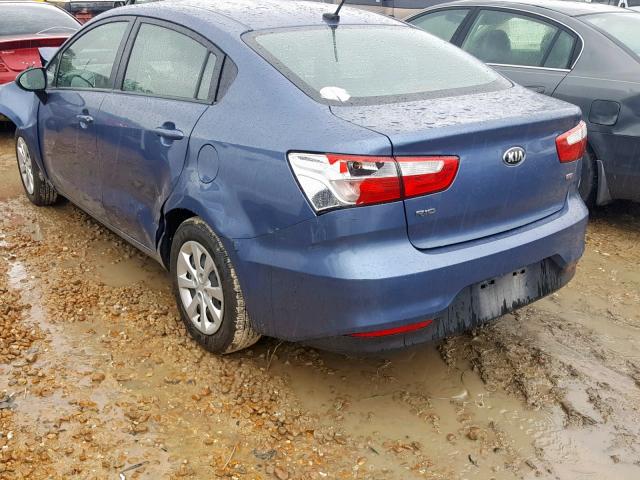 KNADM4A37G6535997 - 2016 KIA RIO LX BLUE photo 3