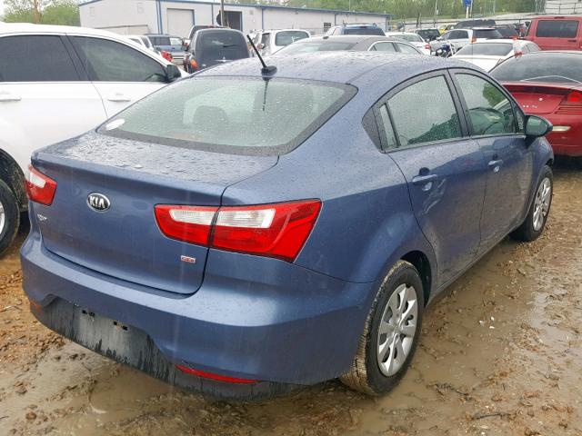 KNADM4A37G6535997 - 2016 KIA RIO LX BLUE photo 4