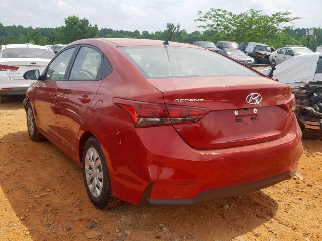 3KPC24A32KE064817 - 2019 HYUNDAI ACCENT SE RED photo 3