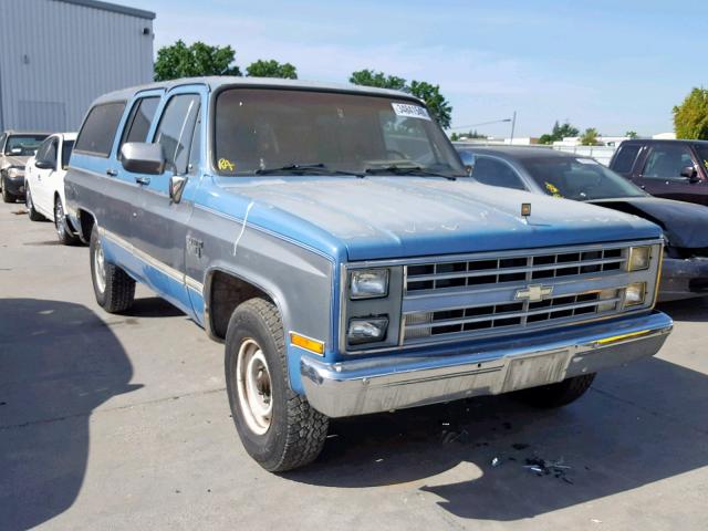 1GNGR26K5HF160741 - 1987 CHEVROLET SUBURBAN R BLUE photo 1