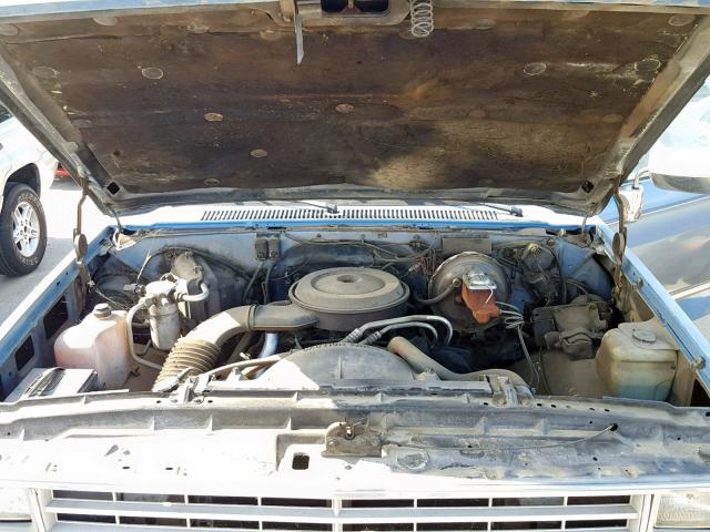 1GNGR26K5HF160741 - 1987 CHEVROLET SUBURBAN R BLUE photo 7