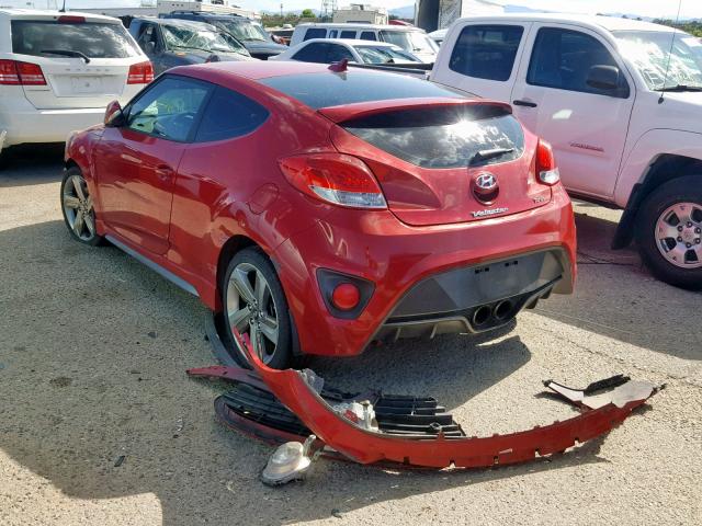 KMHTC6AE6DU169709 - 2013 HYUNDAI VELOSTER T RED photo 3