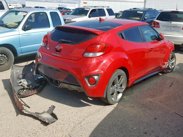 KMHTC6AE6DU169709 - 2013 HYUNDAI VELOSTER T RED photo 4