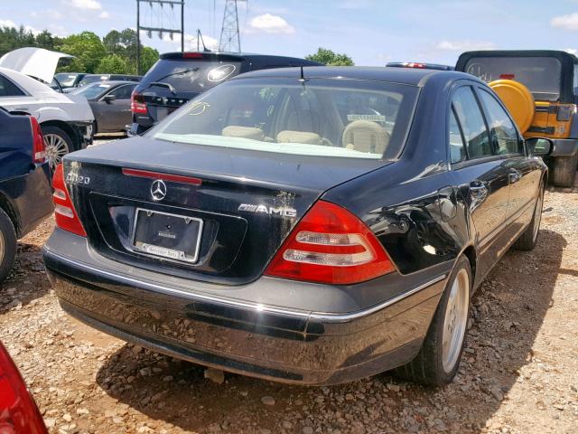 WDBRF64J91F104625 - 2001 MERCEDES-BENZ C 320 BLACK photo 4