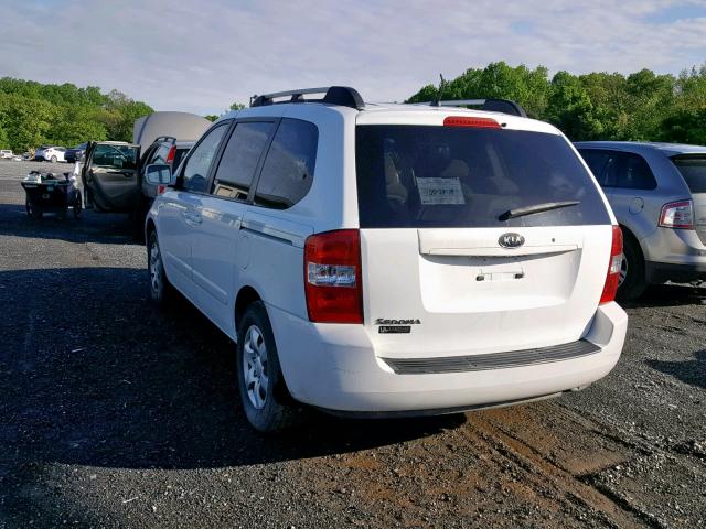 KNDMB133X76135081 - 2007 KIA SEDONA EX WHITE photo 3