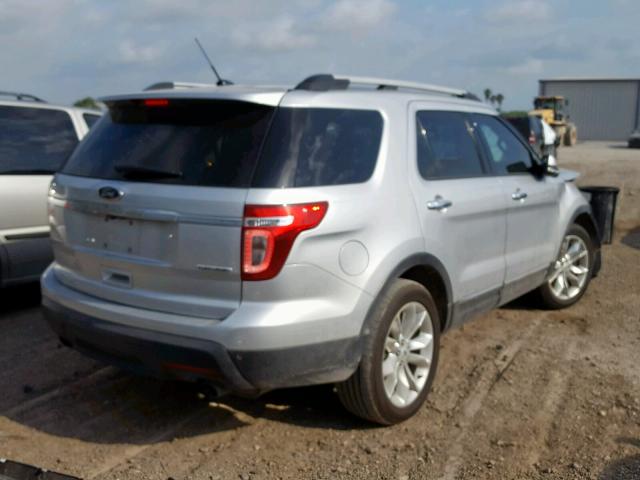 1FM5K7F88DGC19545 - 2013 FORD EXPLORER L SILVER photo 4